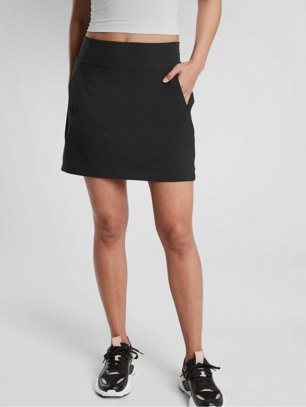 Athleta Black Brooklyn Skort Skirt 16” 657678 10